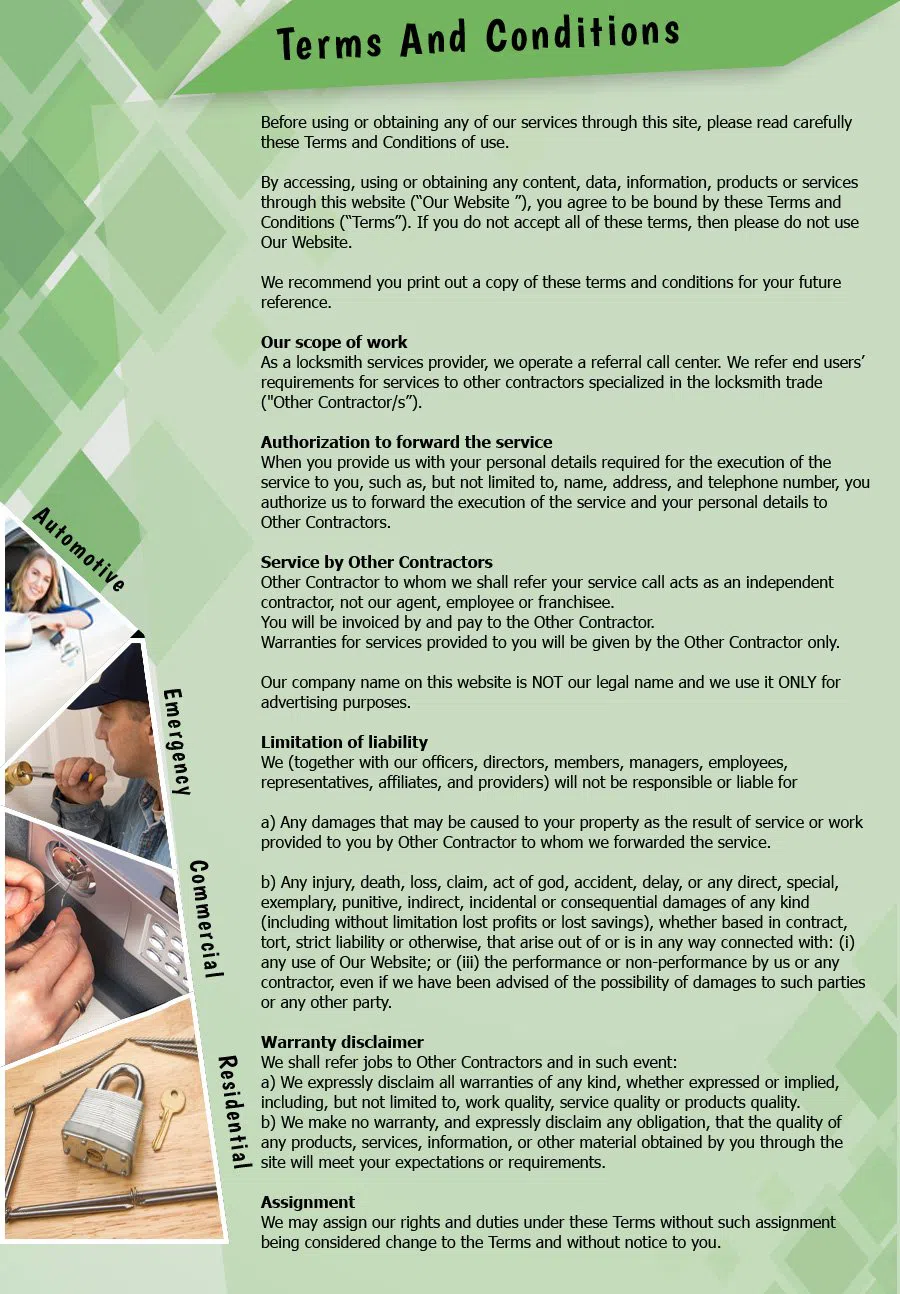 Central Lock Key Store Gibbstown, NJ 856-348-3742 - TermsAndConditions-2